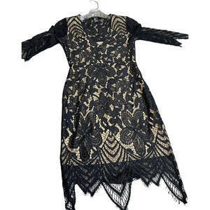 Amazing Flapper Style Open Back lace dress Beauty Forever 21 Rare Small